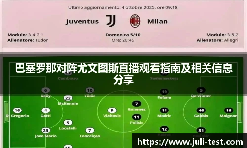 巴塞罗那对阵尤文图斯直播观看指南及相关信息分享